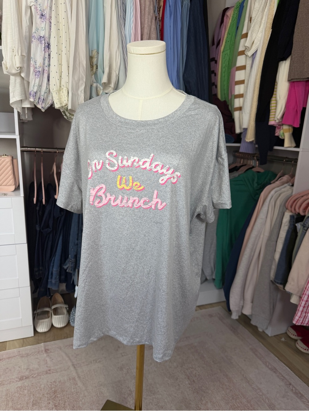 We Brunch Short Sleeve Tee - Gray